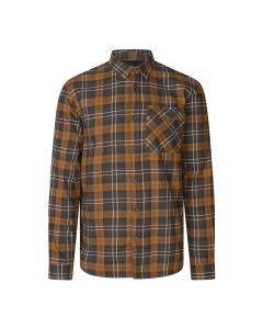 Seeland Glen Flanellen Hemd Dark Brown/Camel Check
