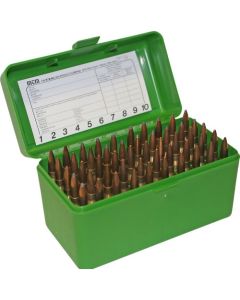 24RLLD-50-10 Patronendoos 50 patronen flip-top – .375 Rem. Ultra Mag / .375 Wby. Mag – groen