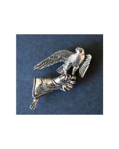 Pin valk op handschoen