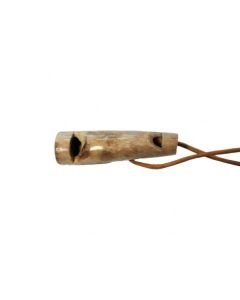 Hondenfluit deluxe dubbelfluit rol/zit van hertgewei incl. leren koord